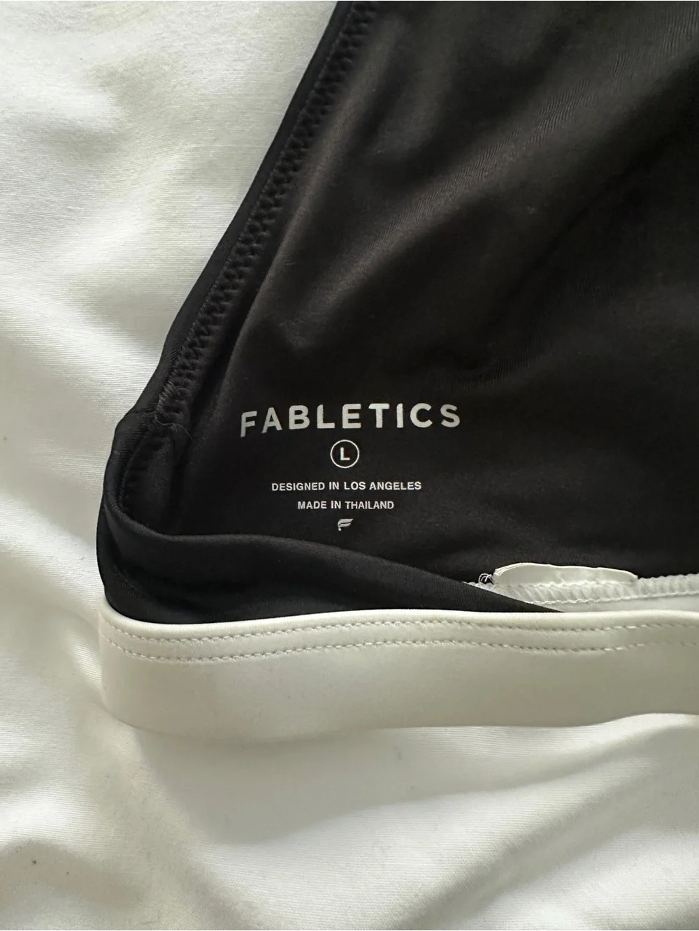 Fabletics Black Bikini Set with White Trim